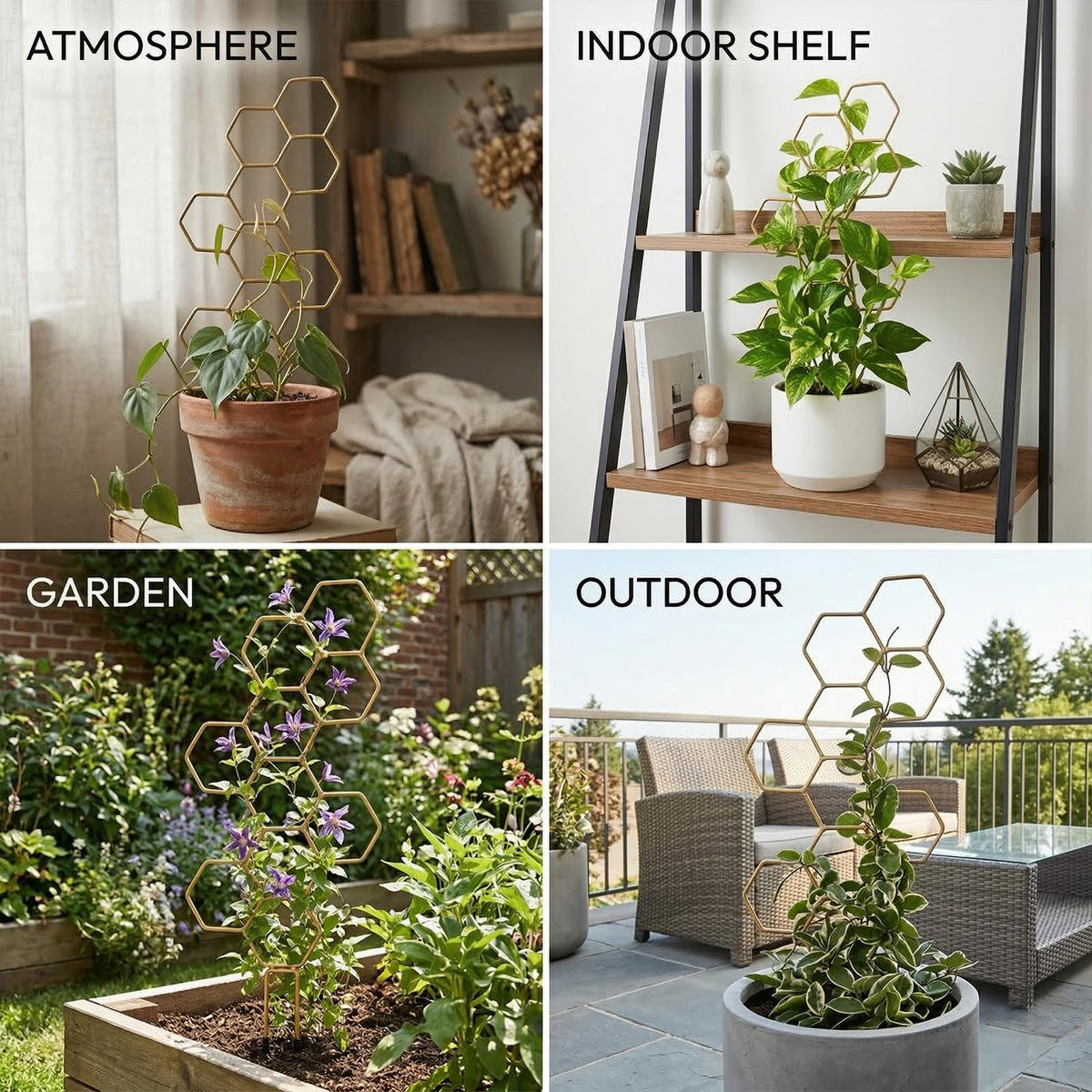 JJUNW Plant Wall Trellis supports vines for vibrant vertical displays.