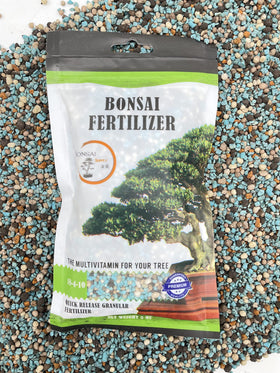 JK Global Imports Bonsai Supply label detail highlights micro-nutrient blend