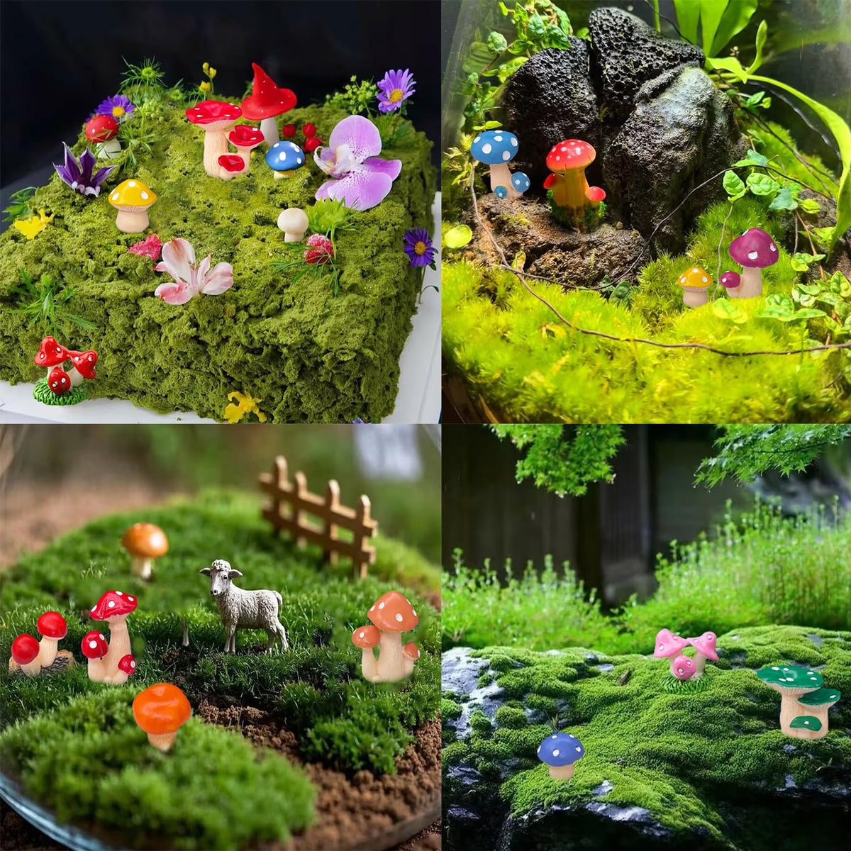 JKanruh cake decoration mushrooms offer playful toppers for desserts