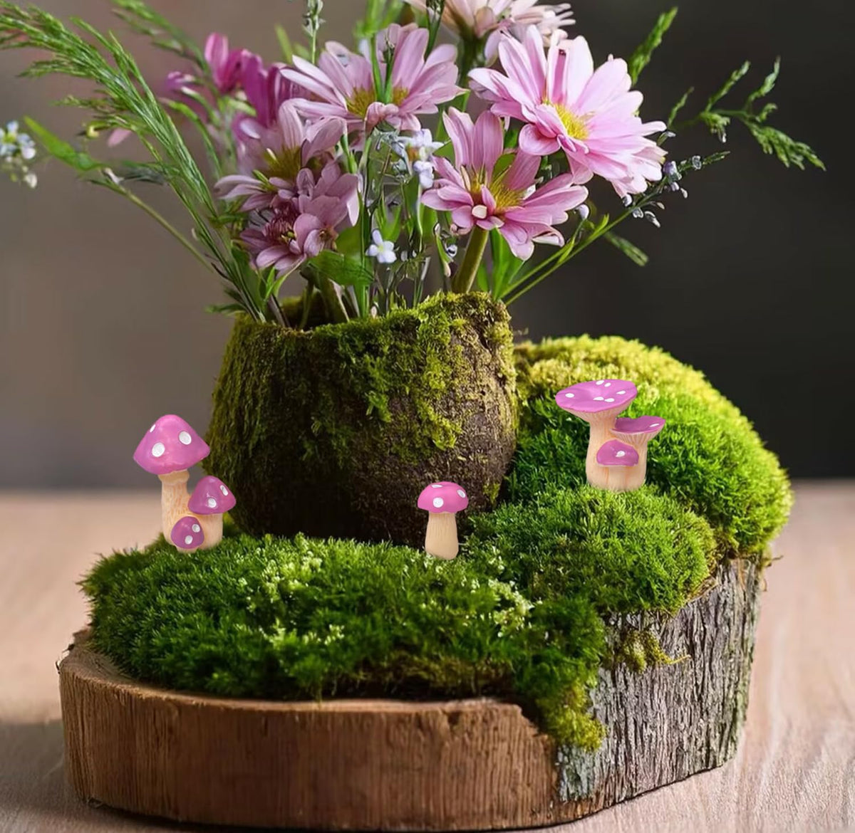 JKanruh desk decor mini mushrooms add whimsy to workspaces