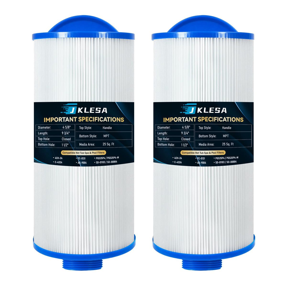 JKLESA spa filter compatible with Unicel 4CH-24 for easy hot tub maintenance.