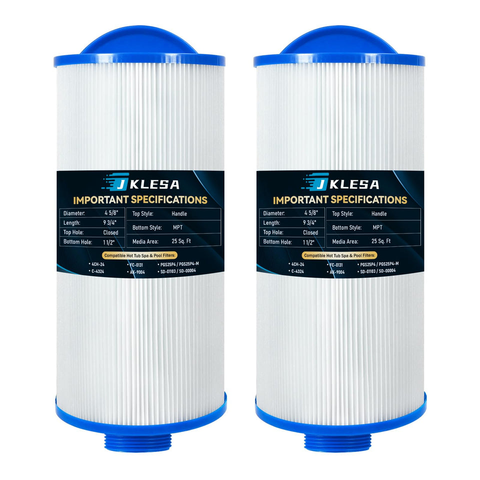 JKLESA spa filter compatible with Unicel 4CH-24 for easy hot tub maintenance.