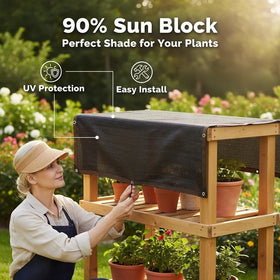 JKNVDVLC 90% sun blocker for patio provides breathable shade
