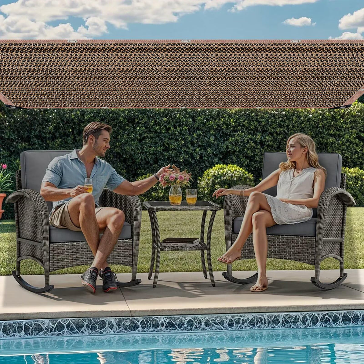 JKNVDVLC versatile patio shade setup adapts to decks, porches, and balconies.