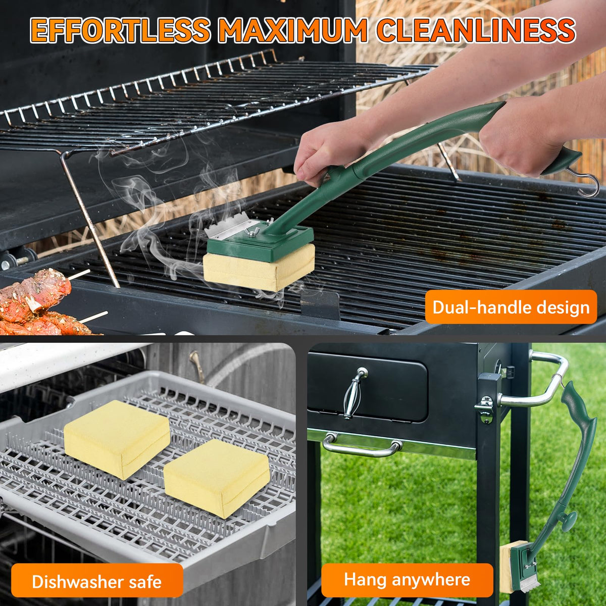 Jkoeier bristle-free grill brush gift-ready package for BBQ lovers