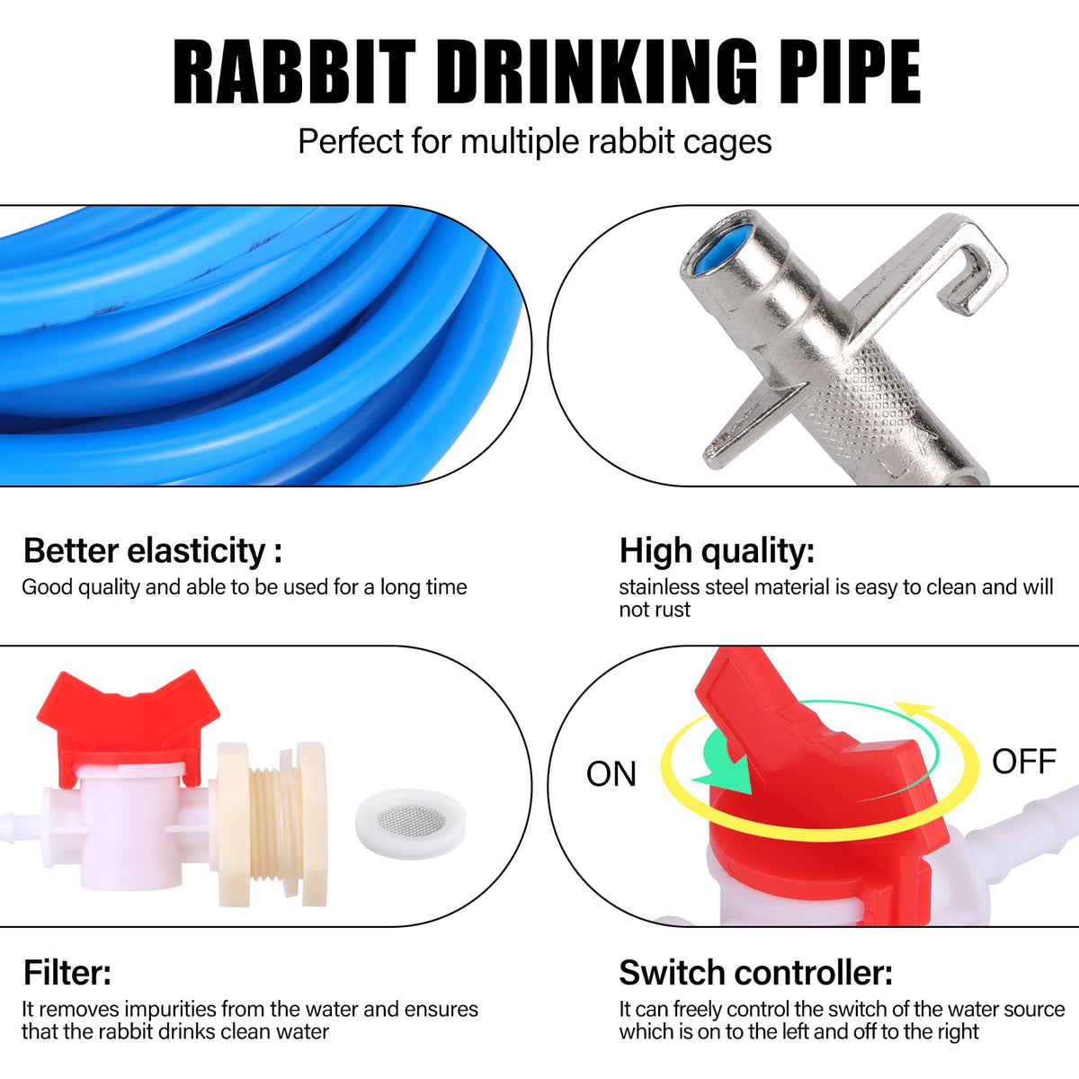 JLUHYANN 33ft hose and fittings illustrate flexible, spill-free water delivery.