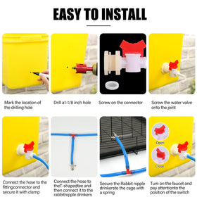 JLUHYANN water bucket connector enables quick, reliable reservoir setup.