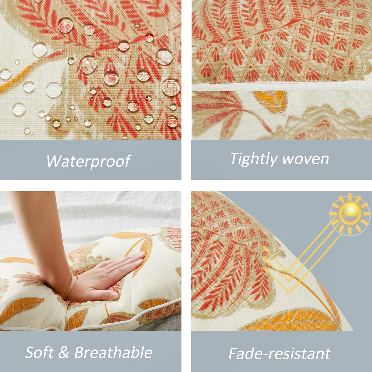 JMGBird 12x20 sun-resilient pillows brighten rustic and modern patios