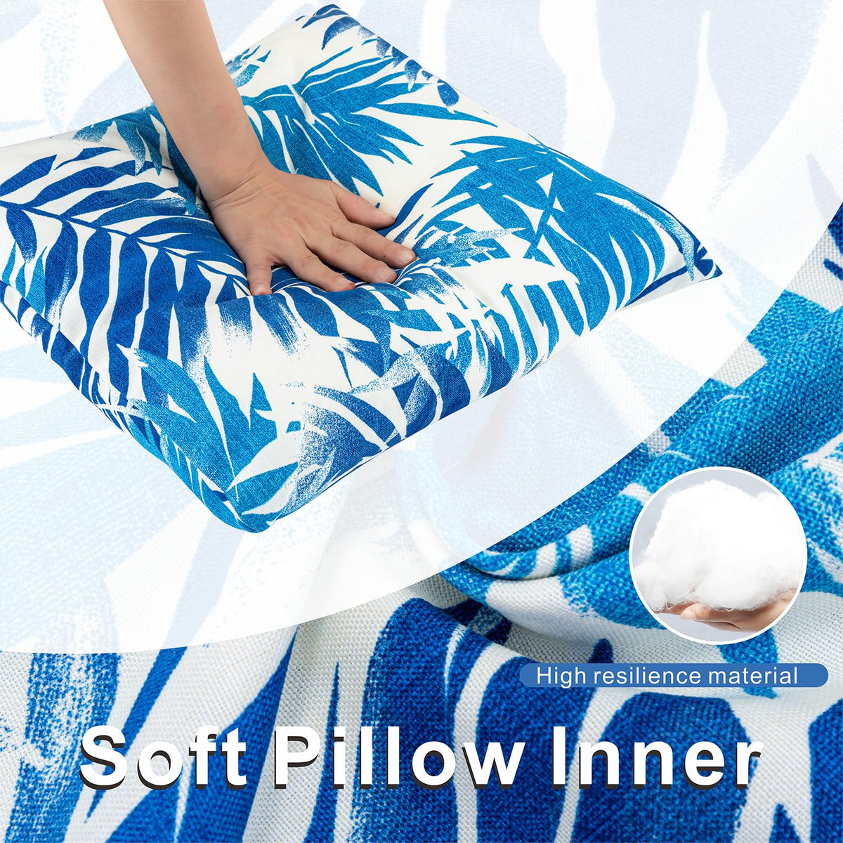 JMGBird outdoor pillow designed to resist water and fading in sunlit spaces.
