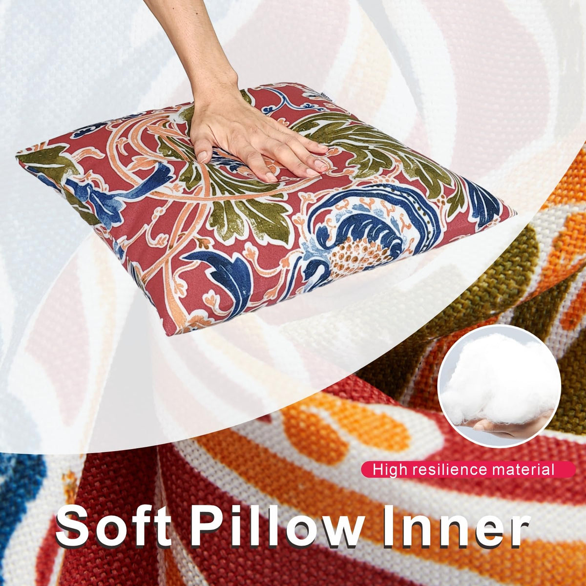 JMGBird durable blue outdoor cushions resist fading over time.