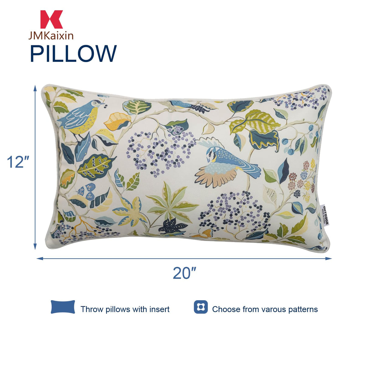 JMKaixin fade-resistant cushion keeps colors vibrant under sun