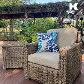 JMKaixin pillows placed on patio furniture in sunny setting