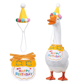 Jmkcoz birthday goose hat closeup adds festive charm to outdoor geese