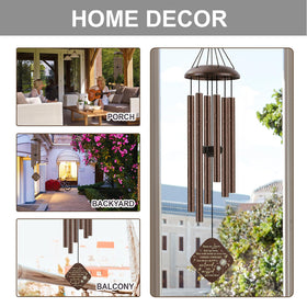 JMsuertes wind chime with bronze finish for outdoor decor and durability.