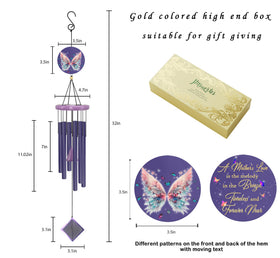 JMsuertes butterfly wind chime symbolizes luck and love, ideal for celebrations