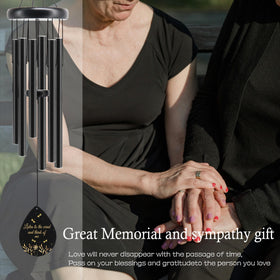 Black wooden top and durable tubes promise weather resistance and lasting sound.