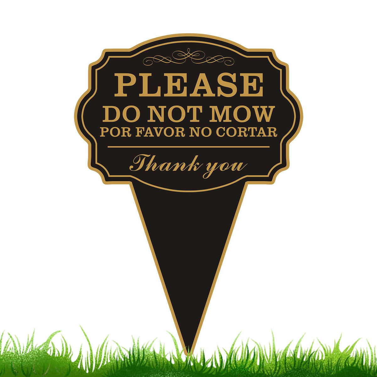 JMXINHANG double-sided Do Not Mow sign, 10x14 inches, for clear yard messaging from any angle.