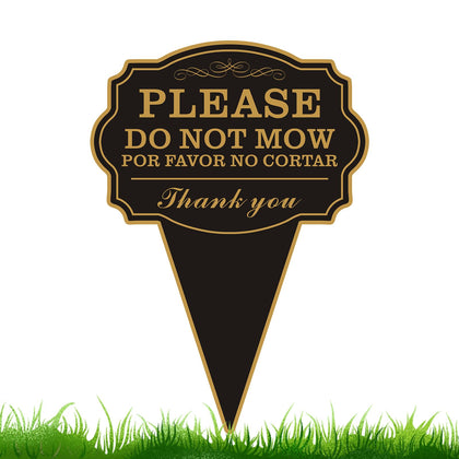 JMXINHANG double-sided Do Not Mow sign, 10x14 inches, for clear yard messaging from any angle.