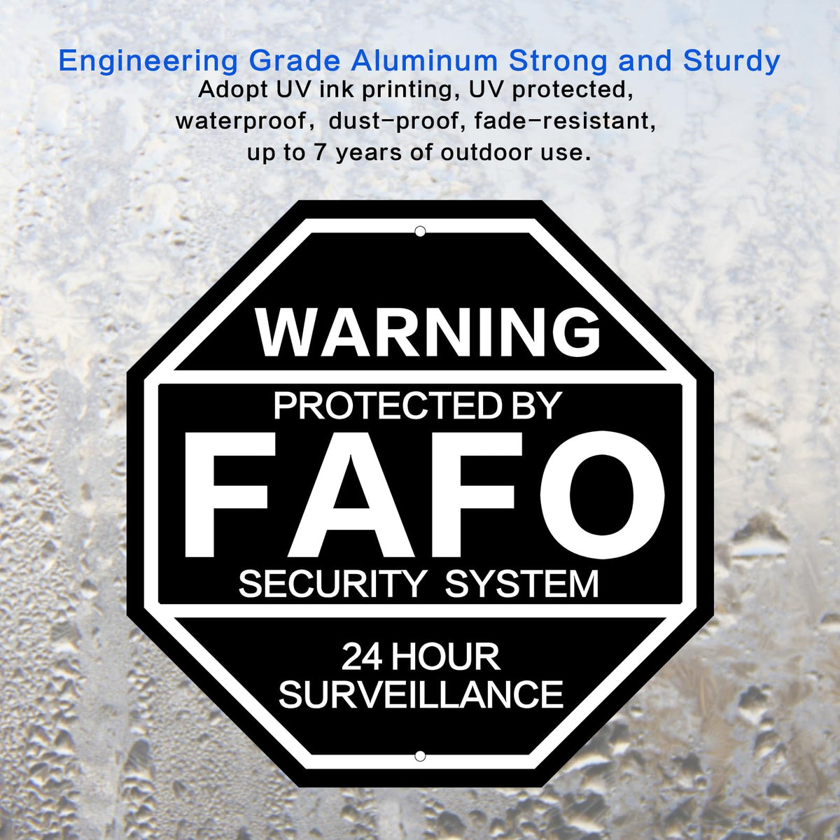 JMXINHANG FAFO sign reflective surface for night visibility.