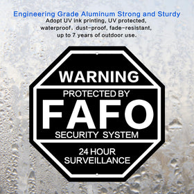 JMXINHANG FAFO sign reflective surface for night visibility.