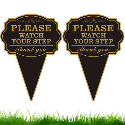 JMXINHANG watch your step sign front view shows curbside safety