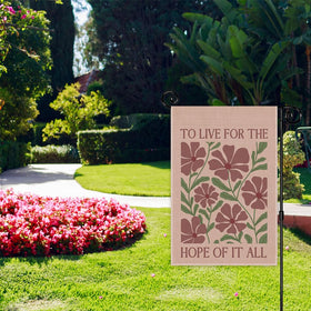JMYROG Double linen flag fade resistant for outdoor use