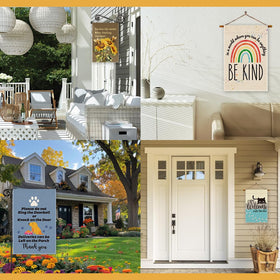 JMYROG flag's fade-resistant, waterproof fabric withstands sun and rain for lasting curb appeal.