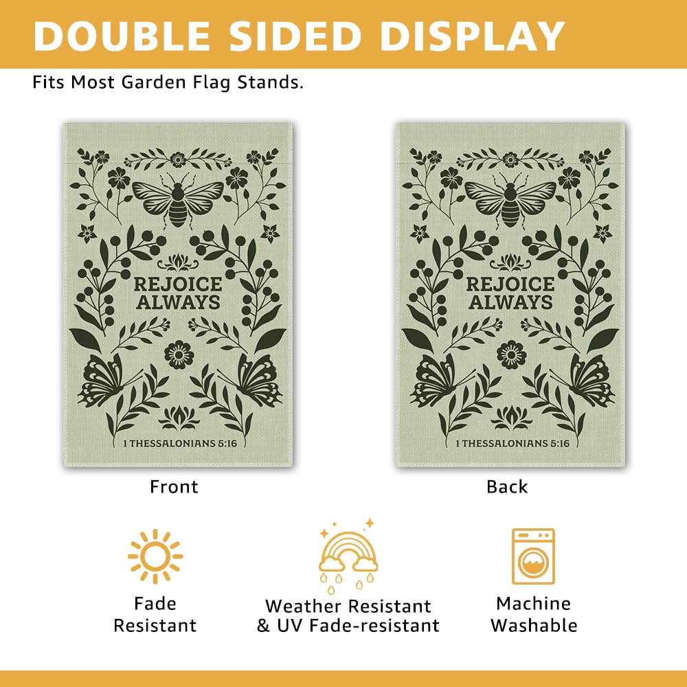 JMYROG outdoor flag for porch decor, withstands sun and rain with vivid print.