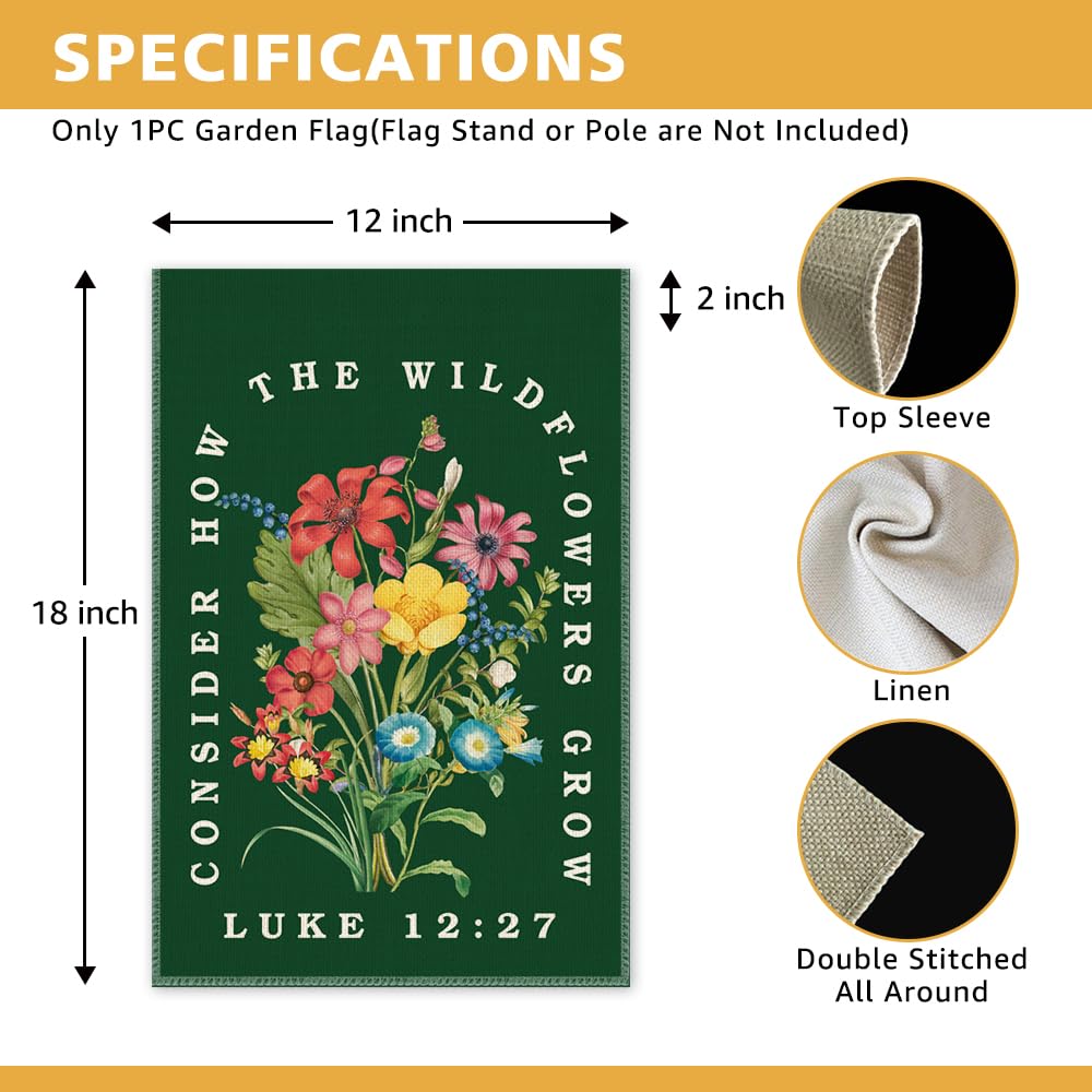JMYROG garden flag back view with consistent double-sided print