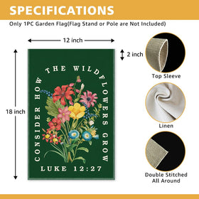 JMYROG garden flag back view with consistent double-sided print