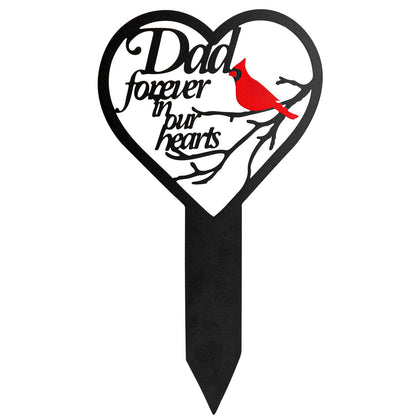 JMZYJZH metal heart grave decoration for dad grave offers a lasting memorial