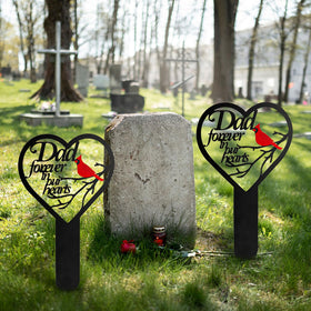 JMZYJZH outdoor memorial marker in a garden heart shape inspires reflection