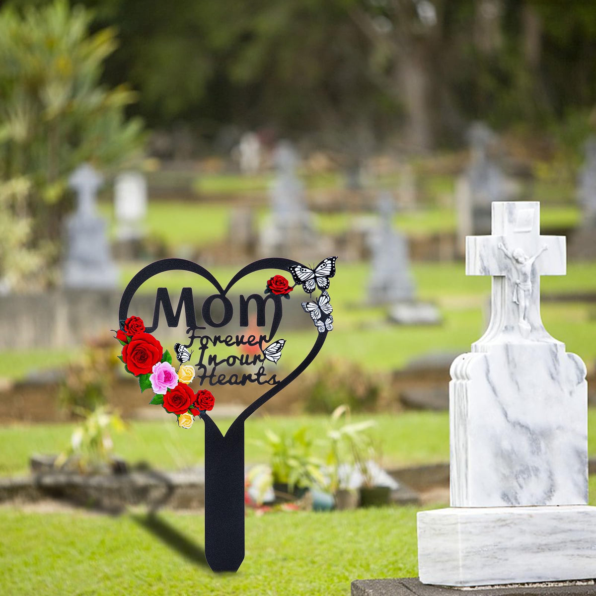 JMZYJZH easy-install grave marker for secure placement