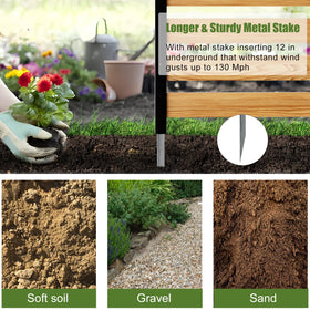 JN YANYULOU no-dig fence stakes with 12-inch aluminum provide stable installation.