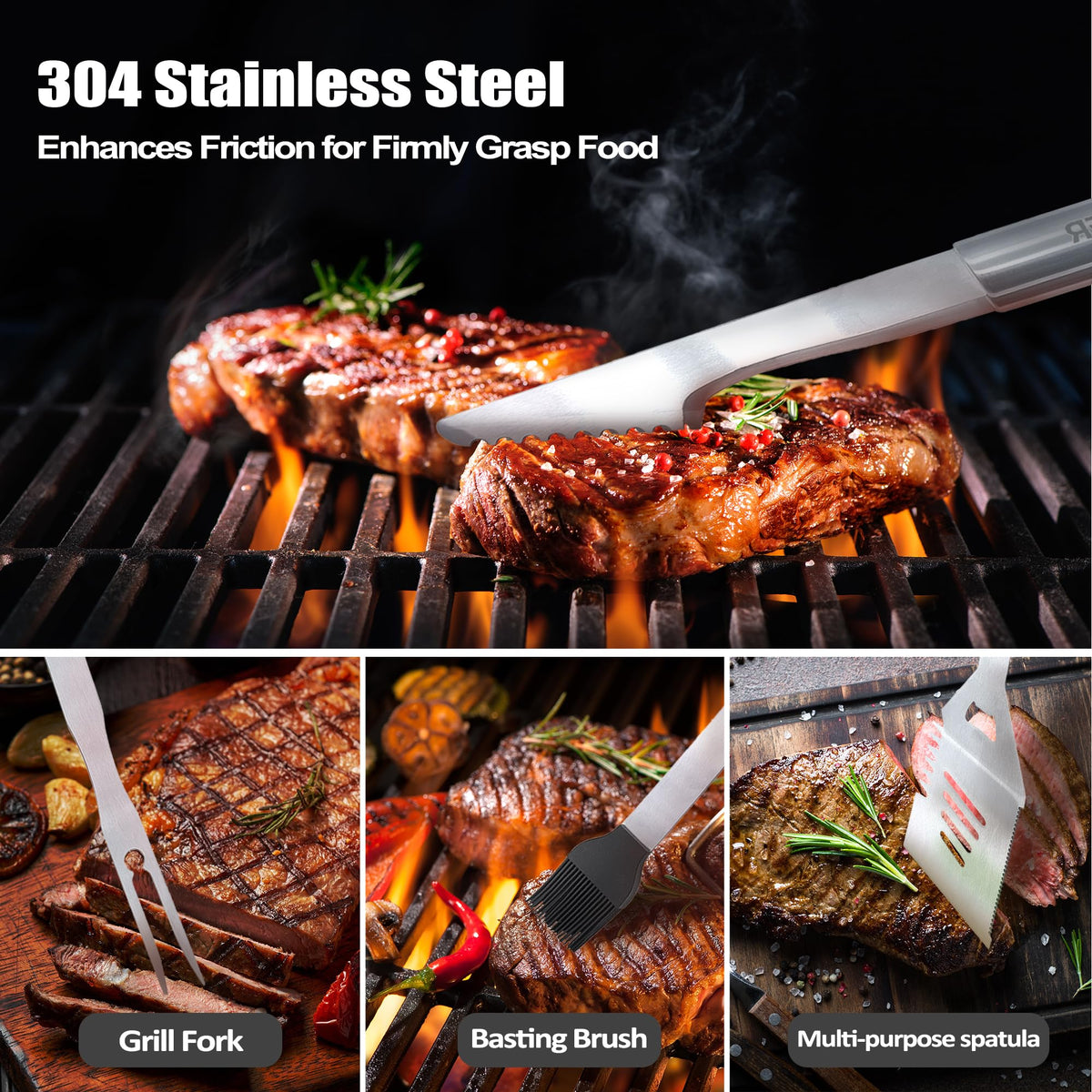 JNDJE basting brush for even sauce application on steaks