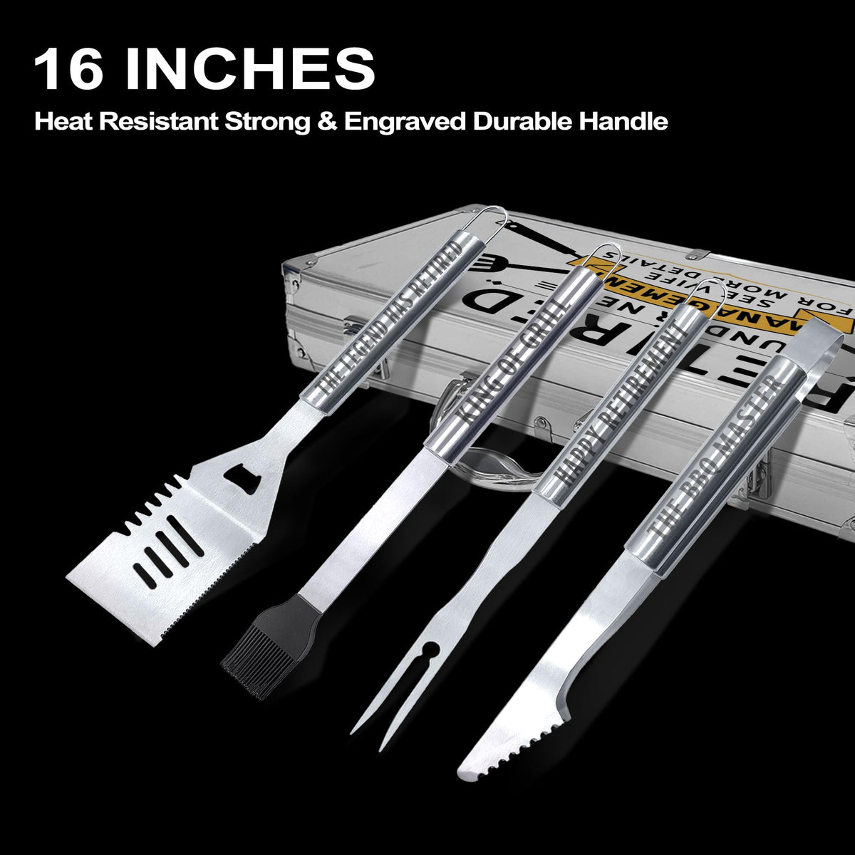 JNDJE grill fork for turning meats with firm control