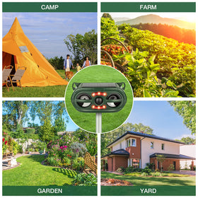 JNKNT Animal Repeller ultrasonic speaker emits deterrent signals