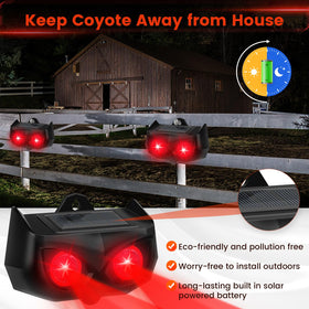 JNKNT solar repeller charging in daylight, ready to protect yard.