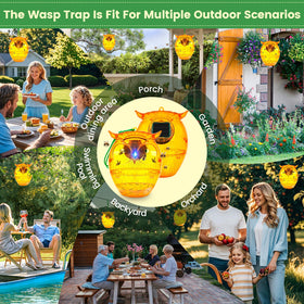 JNKNT 2-pack orange traps for gardens.