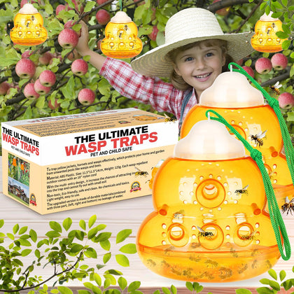 JNKNT Wasp Trap with eight entrances attracts wasps from multiple directions.