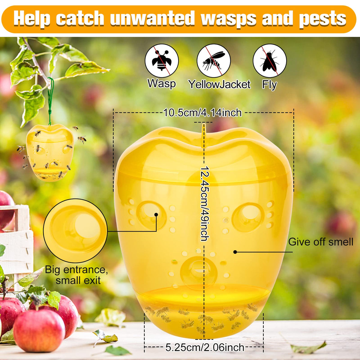 JNKNT Wasp Trap easy to clean and refill after use