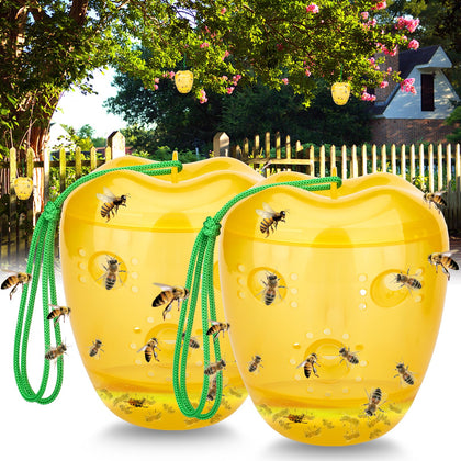 JNKNT Wasp Trap outdoors hanging in yellow for reliable insect capture