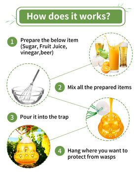 JNKNT Wasp Trap features a sealed bottom to prevent leaks.