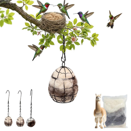 Jnyhfen alpaca bird nesting material close-up, soft breathable fibers safe for delicate birds