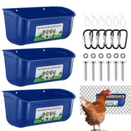 JNYLYFC chicken feeder waterer 3-pack keeps feed accessible for poultry
