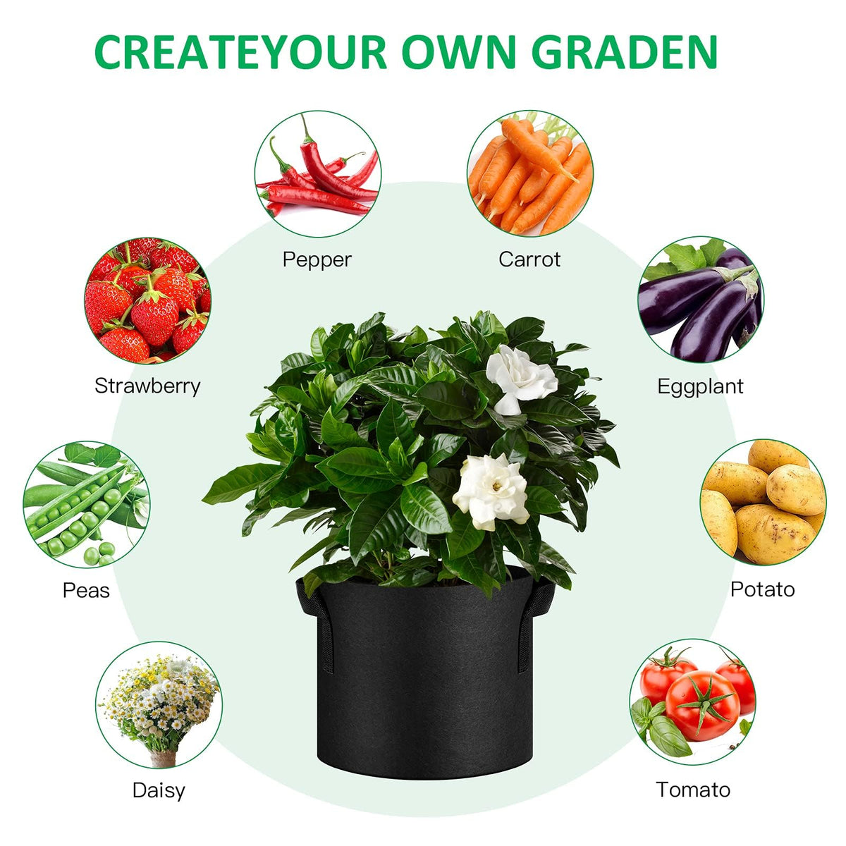 JNYONG versatile bags suit balcony or patio gardens and indoor herb setups.