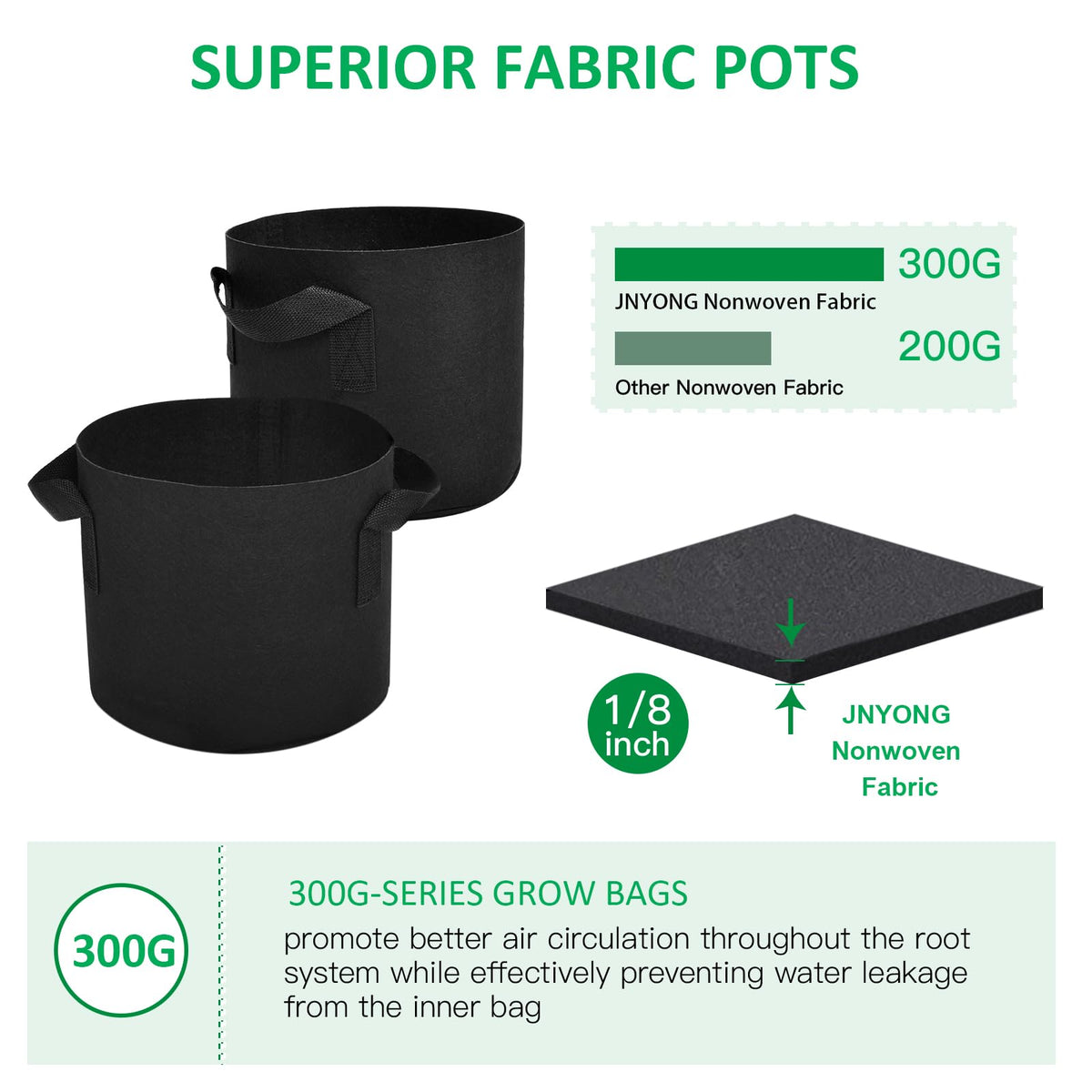 JNYONG reusable bags are washable for multiple seasons of gardening.