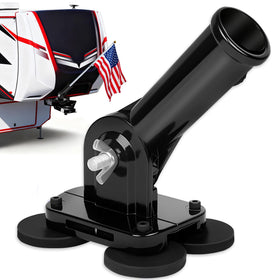 joaoxoko heavy-duty magnetic flag holder attached to metal surface for quick outdoor mounting.