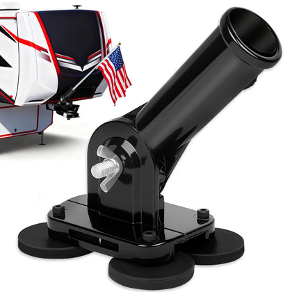 joaoxoko heavy-duty magnetic flag holder attached to metal surface for quick outdoor mounting.