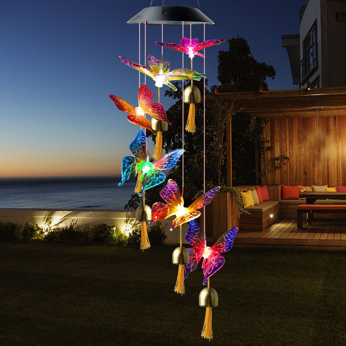 JOBOSI decorative wind chime by JOBOSI, made with PS and ABS, resists weather wear.